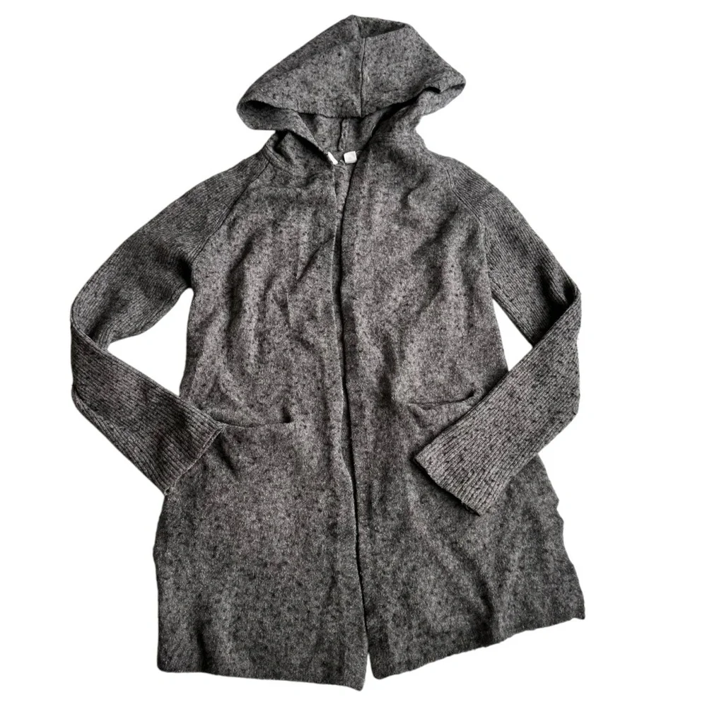Gap Open Front Hood Wool Cardigan Sweater